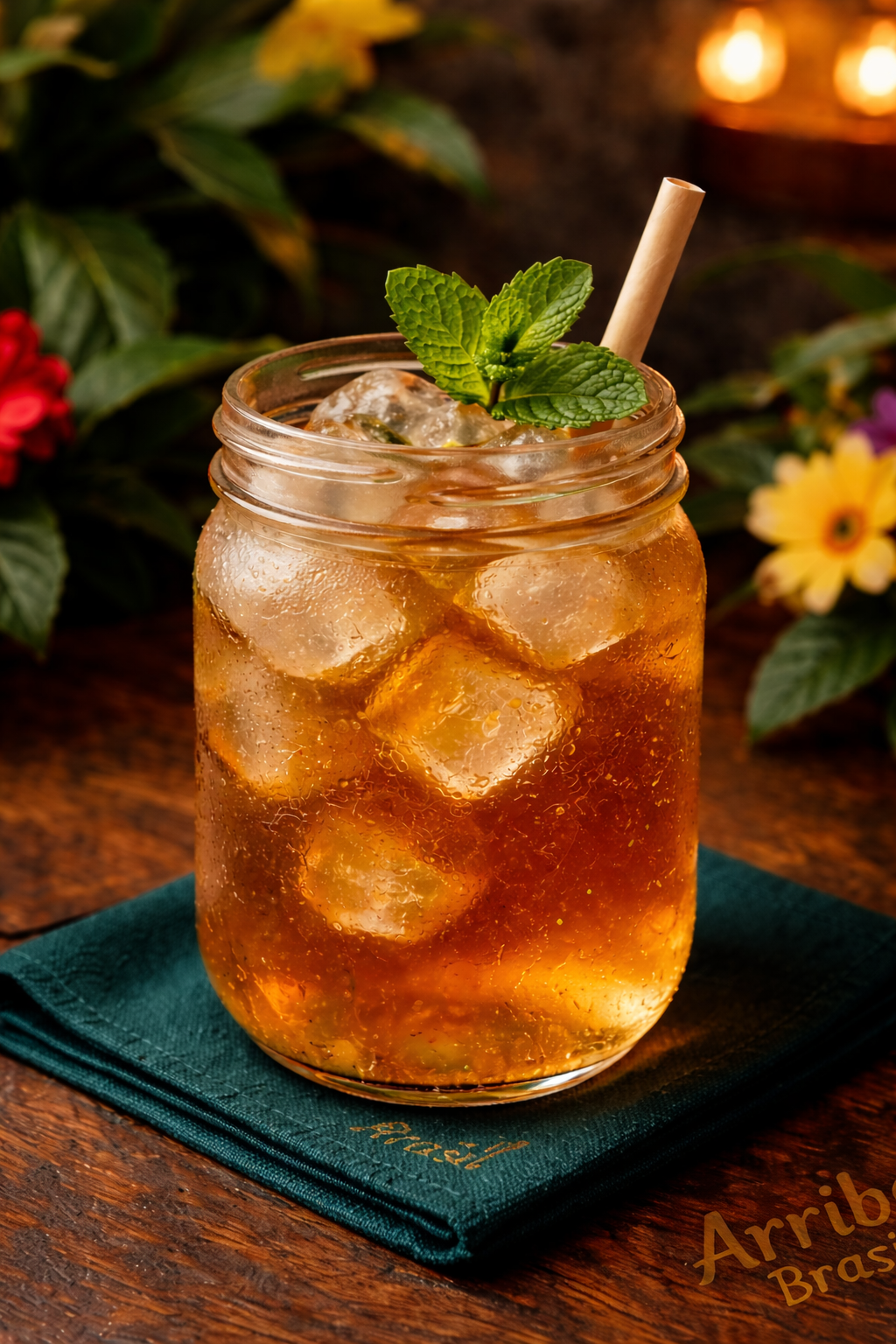 Bebida Refrescante com Hortelã